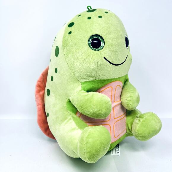 Whitehouse Leisure Turtle Plush Green Soft Stuffed Animal 12" Toy Glitter Eyes - Picture 1 of 11